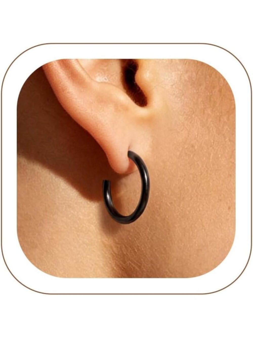 Stylish Thin Hoop Earrings for Women - Gold, Silver, Black & Rose Gold Options